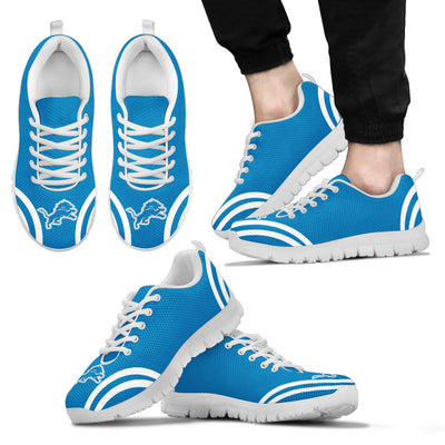 Lovely Curves Stunning Logo Icon Detroit Lions Sneakers