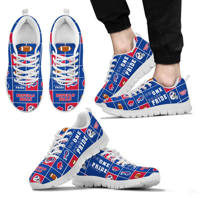 Colorful Pride Flag Buffalo Bills Sneakers