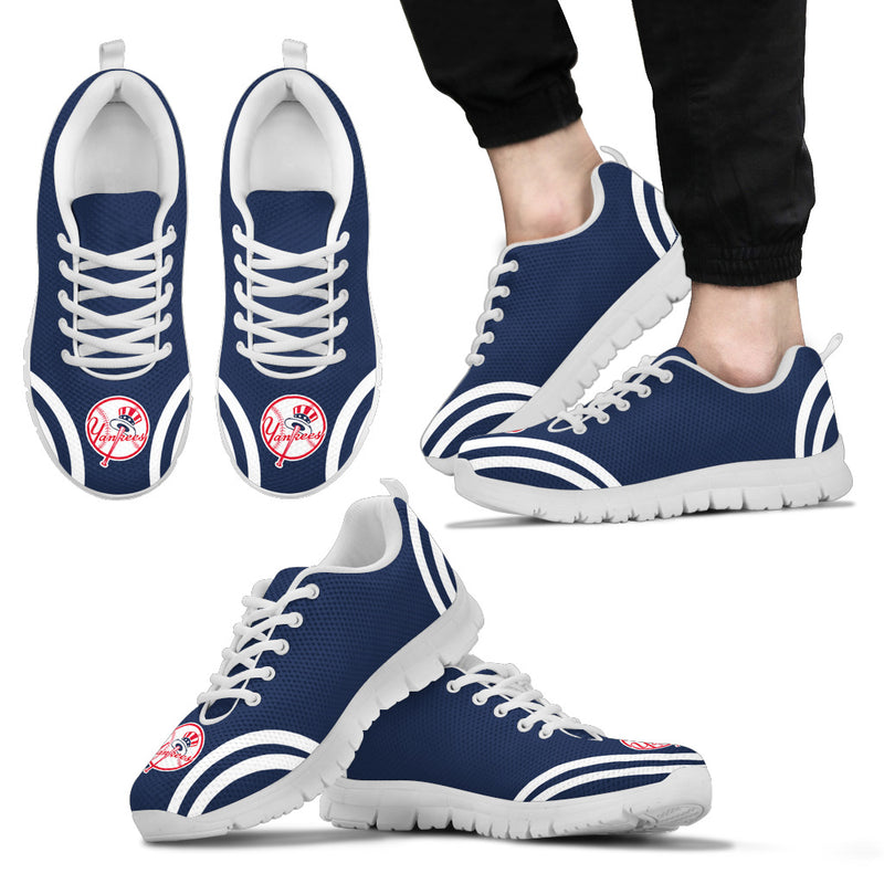 Lovely Curves Stunning Logo Icon New York Yankees Sneakers