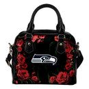 Valentine Rose With Thorns Seattle Seahawks Shoulder Handbags
