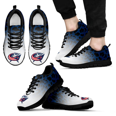 Beautiful Columbus Blue Jackets Sneakers Leopard Pattern Awesome