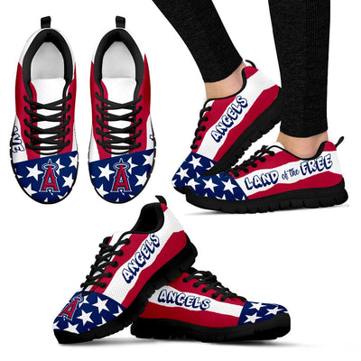 Proud Of American Flag Three Line Los Angeles Angels Sneakers