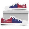 Cool Simple Design Vertical Stripes Montreal Canadiens Low Top Shoes