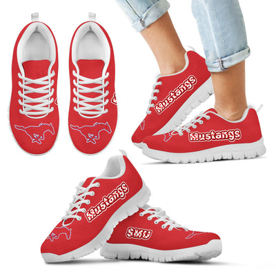 Magnificent SMU Mustangs Amazing Logo Sneakers