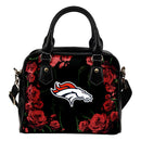 Valentine Rose With Thorns Denver Broncos Shoulder Handbags