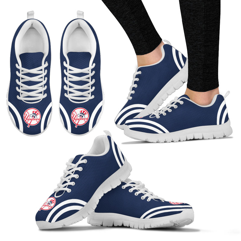 Lovely Curves Stunning Logo Icon New York Yankees Sneakers