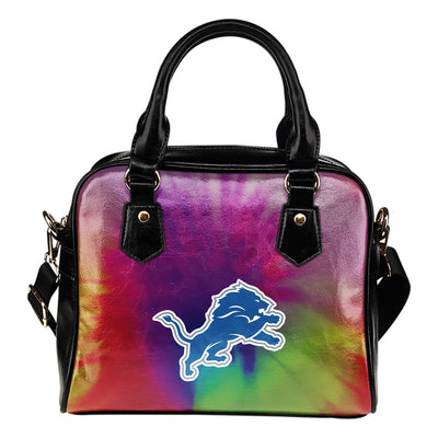 Rainbow Dynamic Mix Colours Gorgeous Detroit Lions Shoulder Handbags