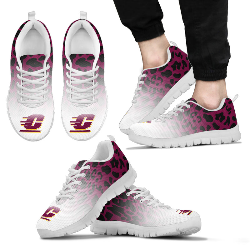Leopard Pattern Awesome Central Michigan Chippewas Sneakers