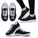 Marvelous Striped Stunning Logo Los Angeles Rams Sneakers