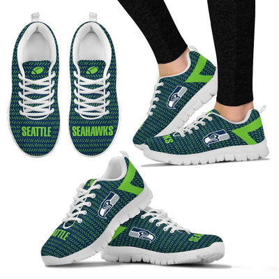 Pattern Logo Slide In Line Seattle Seahawks Sneakers