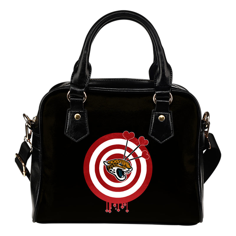 Valentine Sweet Jacksonville Jaguars Dart Couple Love Shoulder Handbags