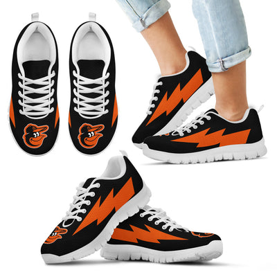 Funny Style Baltimore Orioles Sneakers Thunder Lightning Amazing Logo