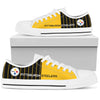 Cool Simple Design Vertical Stripes Pittsburgh Steelers Low Top Shoes