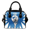 Saw Tooth Border Wonderful Hand Up Detroit Lions Shoulder Handbag