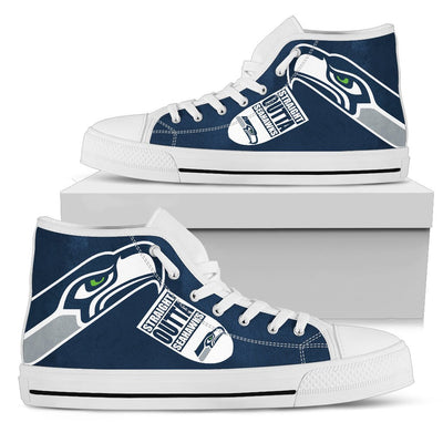 Straight Outta Seattle Seahawks High Top Shoes