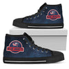 Jurassic Park Columbus Blue Jackets High Top Shoes V2