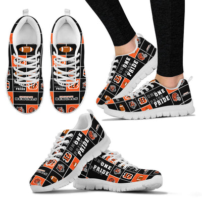 Colorful Pride Flag Cincinnati Bengals Sneakers