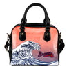 Enormous Wave Fancy Logo Atlanta Braves Shoulder Handbags