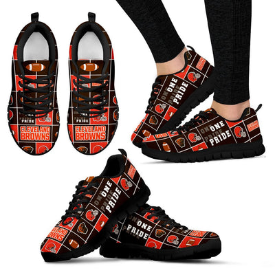 Colorful Pride Flag Cleveland Browns Sneakers