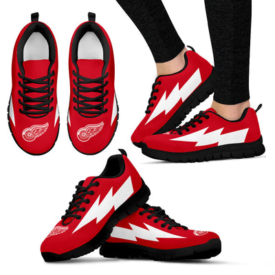 Lovely Style Detroit Red Wings Sneakers Thunder Lightning Amazing Logo