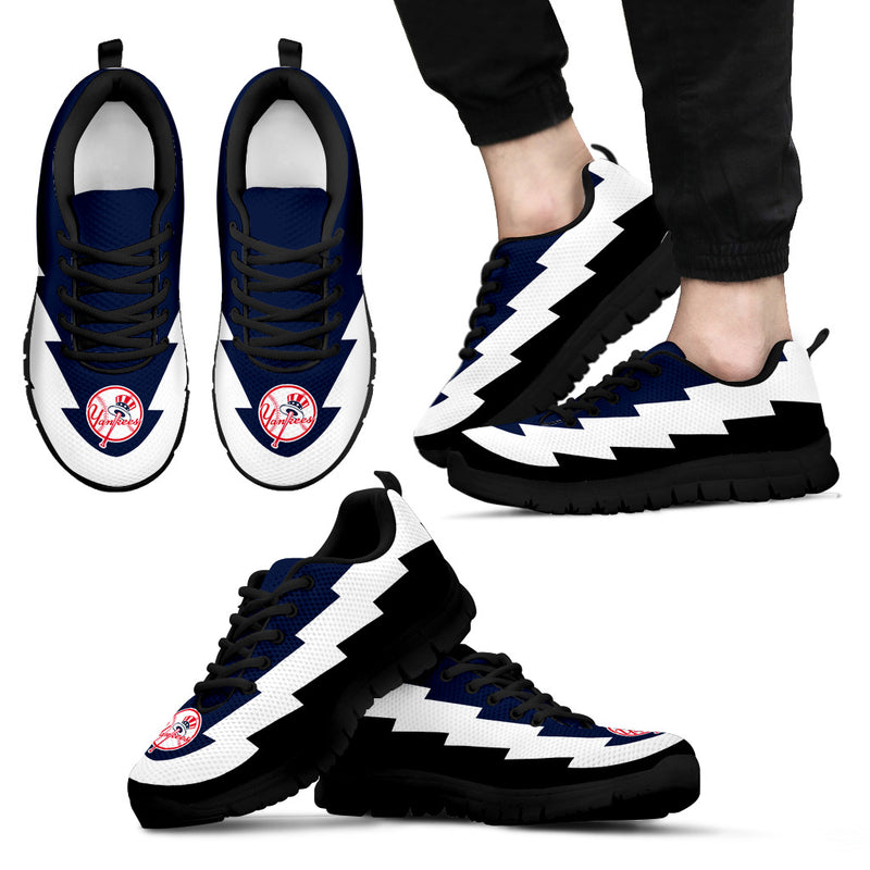 Perfect Style New York Yankees Sneakers Jagged Saws Creative Draw