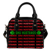 Colorful SMU Mustangs Stunning Letters Shoulder Handbags