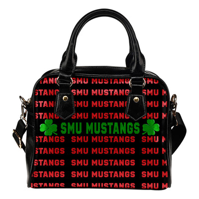 Colorful SMU Mustangs Stunning Letters Shoulder Handbags