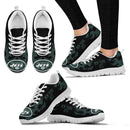 Tribal Flames Pattern New York Jets Sneakers