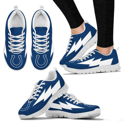 Beautiful Indianapolis Colts Sneakers Thunder Lightning Amazing Logo