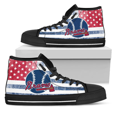 Flag Rugby Atlanta Braves High Top Shoes