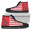 American Flag Ball State Cardinals High Top Shoes