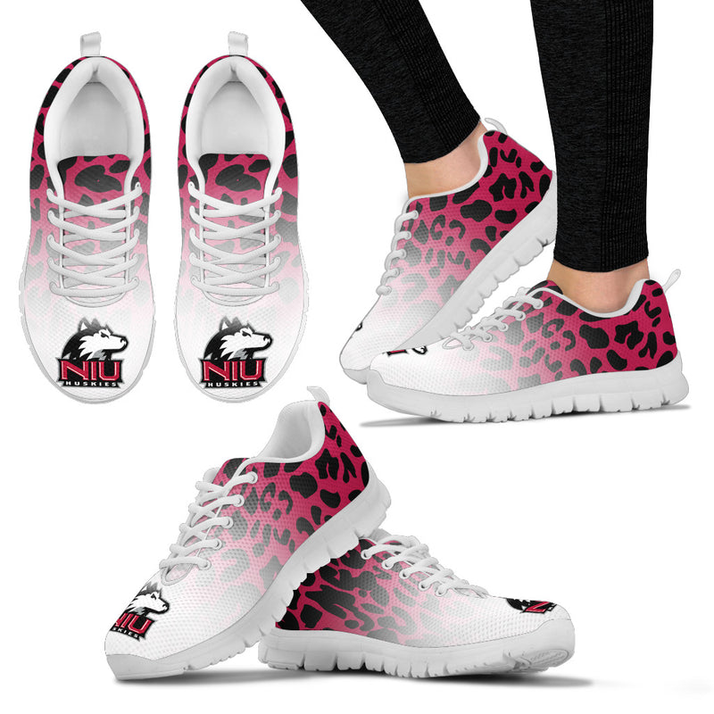 Leopard Pattern Awesome Northern Illinois Huskies Sneakers