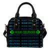 Colorful Miami Dolphins Stunning Letters Shoulder Handbags