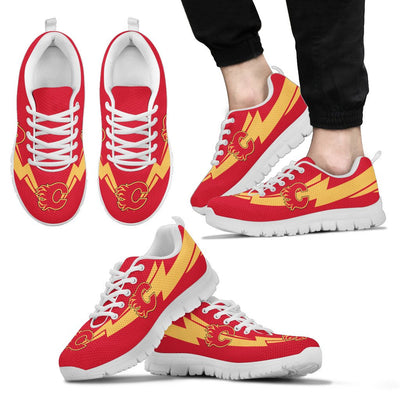 Three Amazing Good Line Charming Logo Calgary Flames Sneakers