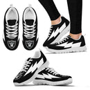 Cool Style Oakland Raiders Sneakers Thunder Lightning Amazing Logo