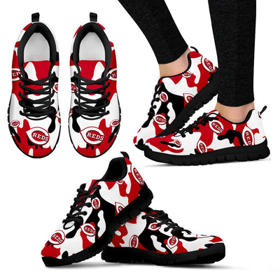 Cincinnati Reds Cotton Camouflage Fabric Military Solider Style Sneakers