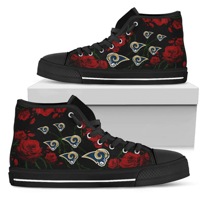 Lovely Rose Thorn Incredible Los Angeles Rams High Top Shoes