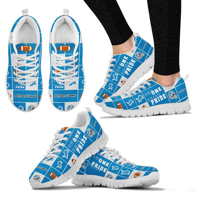 Colorful Pride Flag Detroit Lions Sneakers