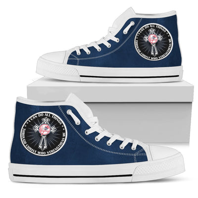 I Can Do All Things Through Christ Who Strengthens Me New York Yankees High Top Shoes