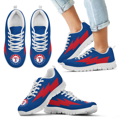 Incredible Texas Rangers Sneakers Thunder Lightning Amazing Logo