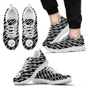 Marvelous Striped Stunning Logo Pittsburgh Steelers Sneakers