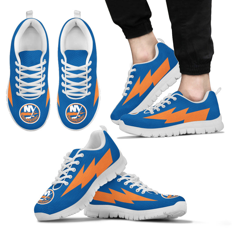 Cool Style New York Islanders Sneakers Thunder Lightning Amazing Logo