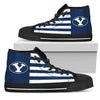 American Flag BYU Cougars High Top Shoes