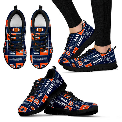 Colorful Pride Flag Denver Broncos Sneakers