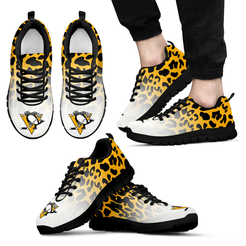 Beautiful Pittsburgh Penguins Sneakers Leopard Pattern Awesome