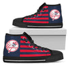 American Flag New York Yankees High Top Shoes