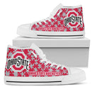 Puzzle Logo With Ohio State Buckeyes High Top Shoes