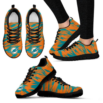 Brush Strong Cracking Comfortable Miami Dolphins Sneakers