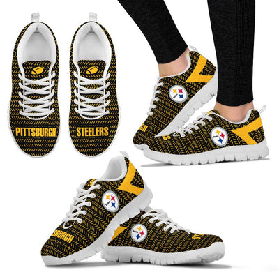 Pattern Logo Slide In Line Pittsburgh Steelers Sneakers