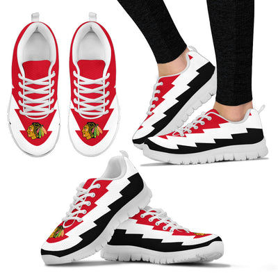 Jagged Saws Creative Draw Chicago Blackhawks Sneakers